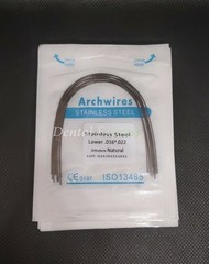 100Pc Ortho Dental Arch Wire S.S Natural Stainless Steel Wires Round Rectangular