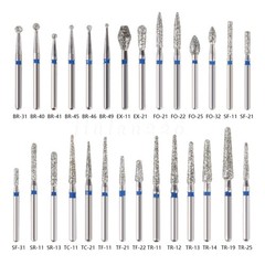 50pcs Fresas es de Diamante FG Mezclado Diamond Burs FG 1.60mm a&