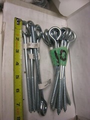 14 yes 14 Zinc Plated Lag Screw Eyes 3/8″ x 8″ long Hardware House 568807