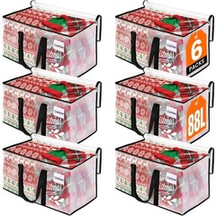 Clear Moving Bags W/ Reinforced Handle & Double Zipper Heavy Duty Large 6PK