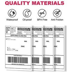 4″ x 6″ Direct Thermal Address Shipping Labels Fanfold Rolls for Zebra & Rollo