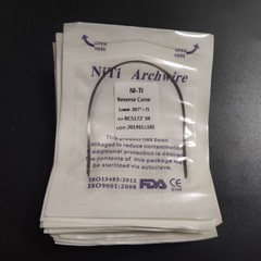 Dental Orthodontic Reverse Curve Arch Wires Super Elastic Niti Rectangular Wires