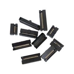 IDC Socket Double Row Female Header Cable Connector 1.27mm Pitch FC 6 / 8-50 Pin