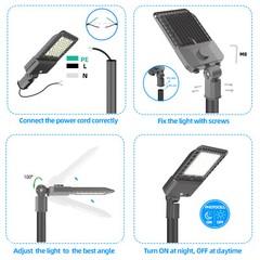 200W LED Parking lot Light Street Shoebox Pole Light Commercial LED Lamp 28000LM