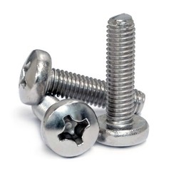 #10-24 Phillips Pan Head Machine Screws, 18-8 A2 Stainless Steel US SAE Coarse