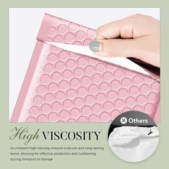 Poly Bubble Mailer 4×8″ 200pcs Small Padded Envelope Mailing Bags Light Pink#000