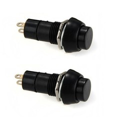 10x On/Off Push Button Bolt-On Switch Black Button Push-To-Make Self-Locking 12V
