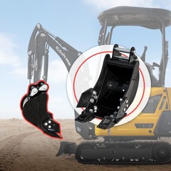 Mini Excavator 200mm Narrow Bucket Attachment W/25mm Pins 7.87in Digging Buckets
