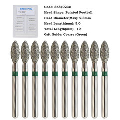 Dental Diamond Burs Football FG 368/023C 379-023F Egg Shape Coarse High Speed
