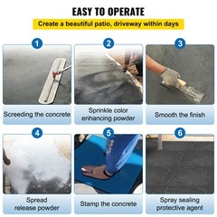 VEVOR Concrete Texturing Skin 24×24″ Concrete Stamps Mats Set Concrete Stamping