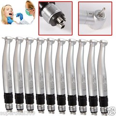 10*NSK Style Dental High Speed Turbine Handpiece Push Button+4Hole Coupler YBNK4
