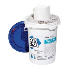Pig Kit413 Spill Kit, 5 Gal Volume Absorbed Per Kit, 6 1/2 Gal Capacity,