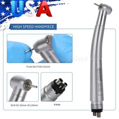 DT-3X Dental High Speed Handpiece Push Button Air Turbine 4 Spray 4-Holes