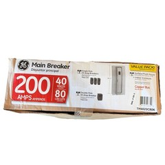 GE 200 Amp 40 Space 80 Circuit Indoor Main Breaker Panel Value Pack TM4020C80K