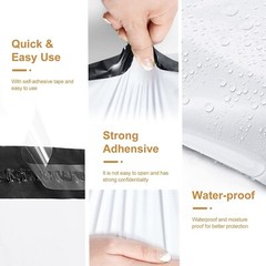 Large Poly Mailers 24×24 300Pc White Shipping Bag Plastic Package Bags Self-Seal