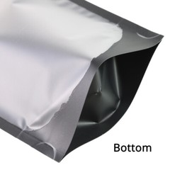 Mult-Sizes Matte Clear Front Black Inside&Back Mylar Stand up Zip Lock Bag M44