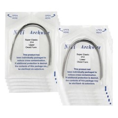 US 100PCS Orthodontic Niti Arch Wire Super Elactic Ovoid Form Round Rectangular