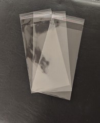100 Resealable Cellophane Self Adhesive Bags – Clear Seal Cello Plastic bags OPP