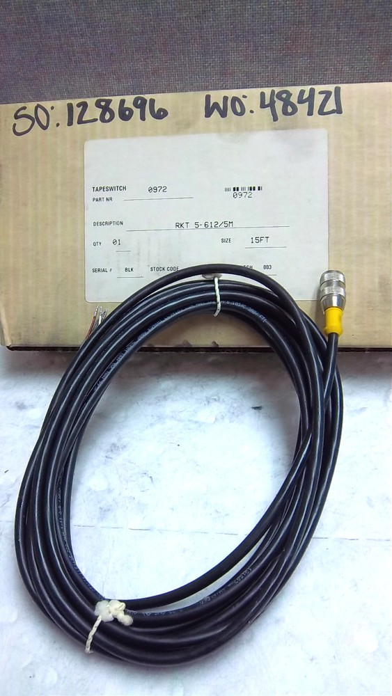 LUMBERG BLACK CORDSET RKT 5-612/5M 15FT NEW RKT56125M