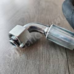 M22x1.5 Excavator Hydraulic Hose Straight+90°Elbow 1/2″ ID 46″ Long Replacement