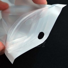 100 Zip Zipper Lock Bags Clear Plastic White Back 5.5″ x 8″ Seal Reclosable