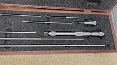 Starrett No. 124MDZ solid-rod inside micrometer set – 50mm to 800mm range USA