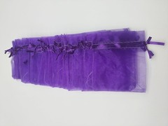 100pcs Sheer Organza Favor Bags 3×4” Jewelry 1 Count (Pack of 100), purple