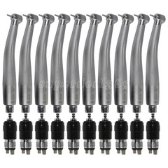 10Pcs Dental High Speed Handpiece Standard Head Push+Quick Coupler 4-Hole YBNK4
