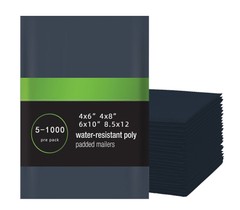 4×6 4×8 6×10 8.5×12 Poly Bubble Padded Mailers Envelops Shipping Bags BLACK