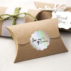 Holographic Thermal Labels 2” Flower Stickers for Thanks Card Logo Tag 400/Roll