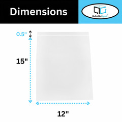 12″ x 15″ Heavy Duty 4 MIL Resealable Zip Top Lock Clear Plastic Bags 12×15 2000