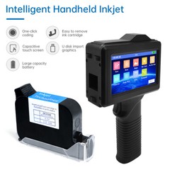 ToAuto Handheld Inkjet Printer Date QR Code Barcode Printing Logo Label Machine