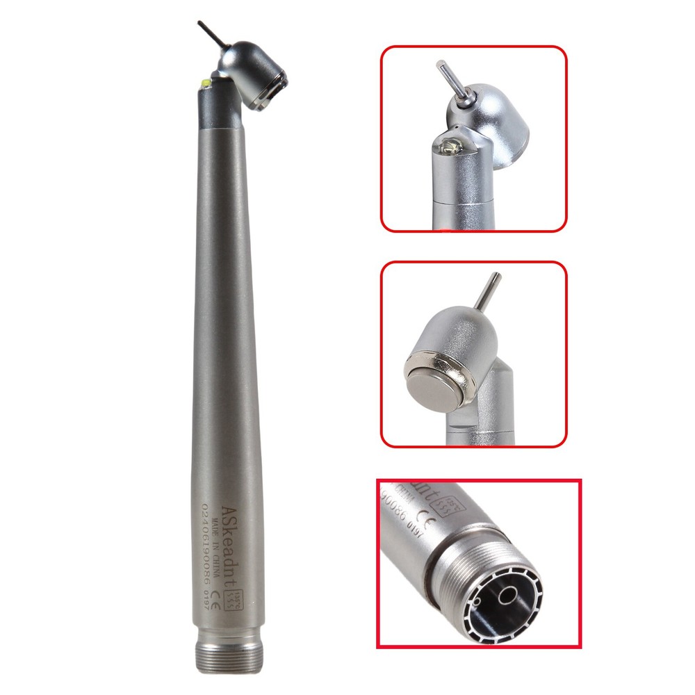 1-10 Pcs Dental 45 Degree LED E-generator High Speed Handpiece Surgical 2 Hole