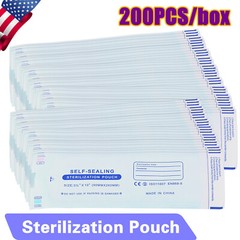 200 Self Sealing Sterilization Pouches Autoclave Pouch,Disposable Sterilizer Bag