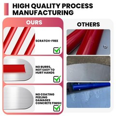 48″x12″ Stainless Steel Bull Float Concrete Tool Trowel Float 4 Handle Round End