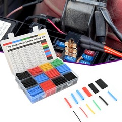 750 x Heat Shrink Tubing Kit Wire Shrink Wrap Tubing Shrink Ratio 2:1