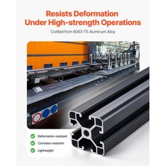 4PCS 39.4 in (1000 mm) T Slot 4040 Aluminum Extrusion Anodized Linear Rail