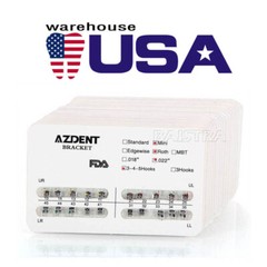 AZDENT Orthodontic Dental Brackets Braces Mini Standard Roth MBT.022/.018 Hooks
