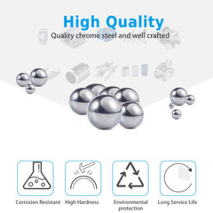 600 Piece 6 Sizes Assorted Loose Bicycle Bearing Balls 1/4″ 7/32″ 3/16″ 5/32″ 1/