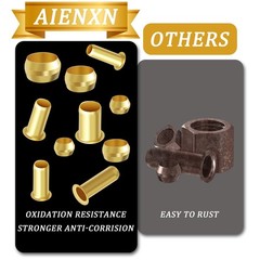 Brass Compression Sleeves Ferrules & Insert 230 PCS 1/8 to 1/2 inch