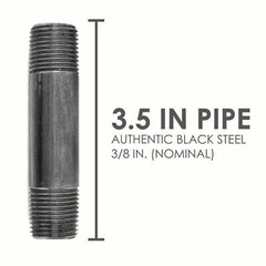 3/8 in. x 3 1/2 in. Black Pipe