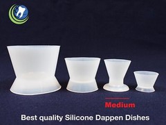 DENTAL LAB FLEXIBLE SILICONE DAPPEN DISH MIXING BOWL CUP 12ml No.3 – 12pc/Bag