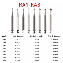 Dental Round Carbide Bur for Slow Speed Latch Type Handpiece RA 1# – 8# Burs