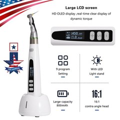 Dental Wireless Cordless LED Endo Motor 16:1 Handpiece Root Canal Treatment