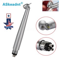 LED Dental Surgical Handpiece 45 Degree High Speed Turbine 4 Hole Rare Exhaust