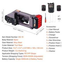 VEVOR Automatic Electric Strapping Machine Tool for PP/PET 0.39″-0.75″ Straps