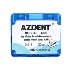 AZDENT Dental Orthodontic Bondable Buccal Tube 1st /2nd Molar Roth /MBT Non-Conv