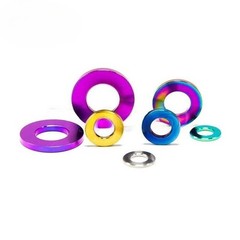 10 Pcs Titanium Washer M4/M5/M6/M8/M10 Flat Gaskets Bolt Washers