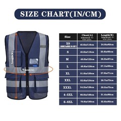 A-SAFETY XSmall Navy Reflective Safety Vest High Visibility Running Cycling
