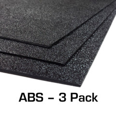 ABS Plastic Sheet 3-pack 12″ X 24″ X 0.0625″ (1/16″) 3 Pack – Black Haircell